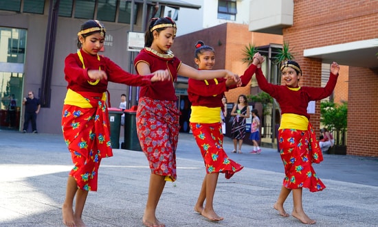 Students from ADS’s Nepalese cultural dance class