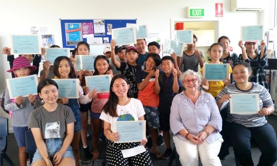 Students and tutors received certificates at the completion of Community Northern Beaches holiday maths clinic