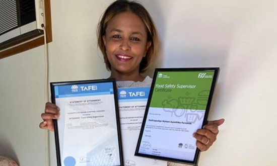 Nisha, a student in Taree who gained a higher-level job after completing the program